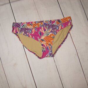 Sporti Active Floral Patchwork Hipster Workout Bikini Swim Bottom L